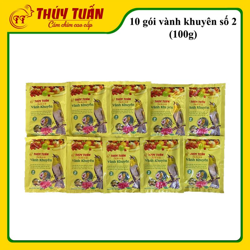 10 gói cám chim vành khuyên Thúy Tuấn số 2 cao cấp 100 gram - Cám chim Thúy Tuấn chính hãng - cám chim cao cấp