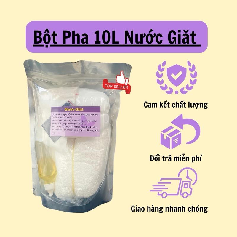 (Hương tự chọn) Bột pha 10 lít nước giặt, tự pha tiết kiệm, làm sạch  quần áo, tại nhà, lưu hương cả ngày, giặt ủi, nhà hàng khách sạn nuoc ruachen _ gi ặ t lí giat
