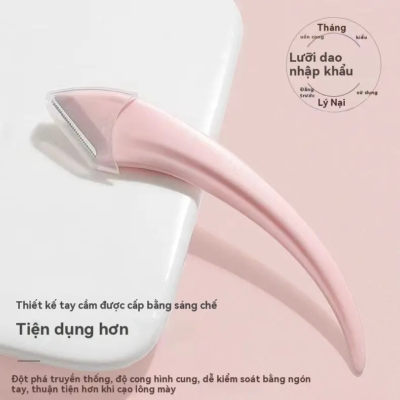 Bộ dụng cụ 5 món cắt lông mày chuyên nghiệp ,với kéo và lưỡi dao cạo râu tiện lợi , nhanh chóng 4