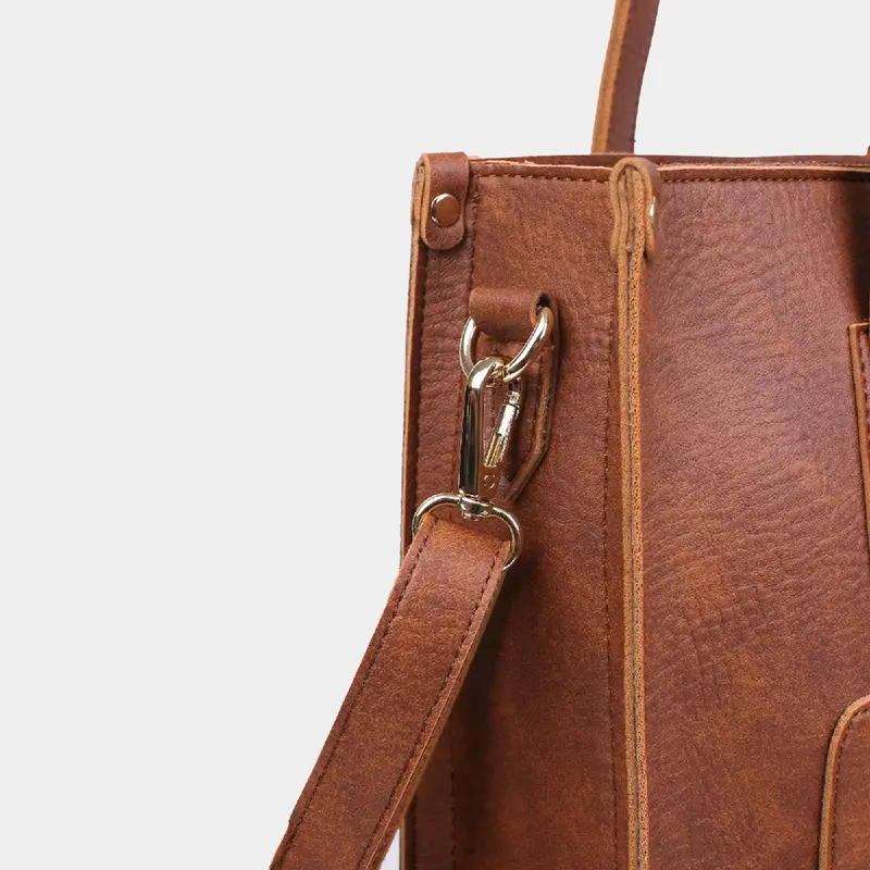 Túi Xách Da Nữ Công Sở VACHINO kiểu dáng dọc TX010 đựng vừa laptop, giấy A4 Bag Tote Chữ Nhật Hình Chữ Nhật 6