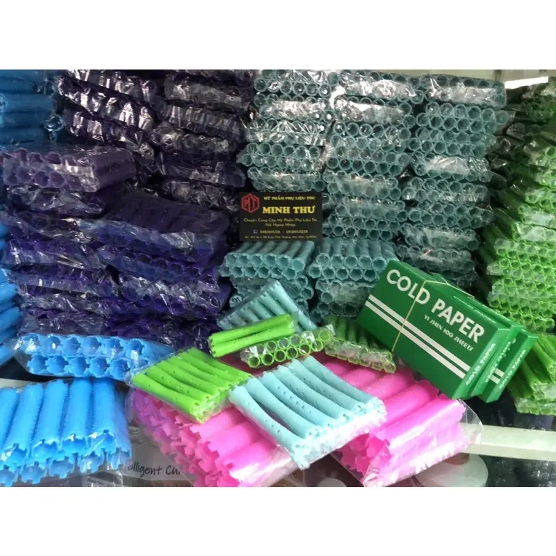Ống lô uốn tóc, Xương uốn tóc lạnh nhiều cỡ (giao màu ngẫu nhiên)