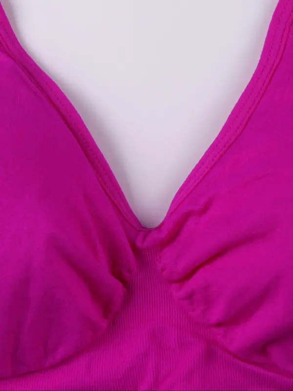 【Plus Size】 Solid Wireless Bra, Comfortable Breathable Bra, Women's Plus Size Underwear for All Seasons 2