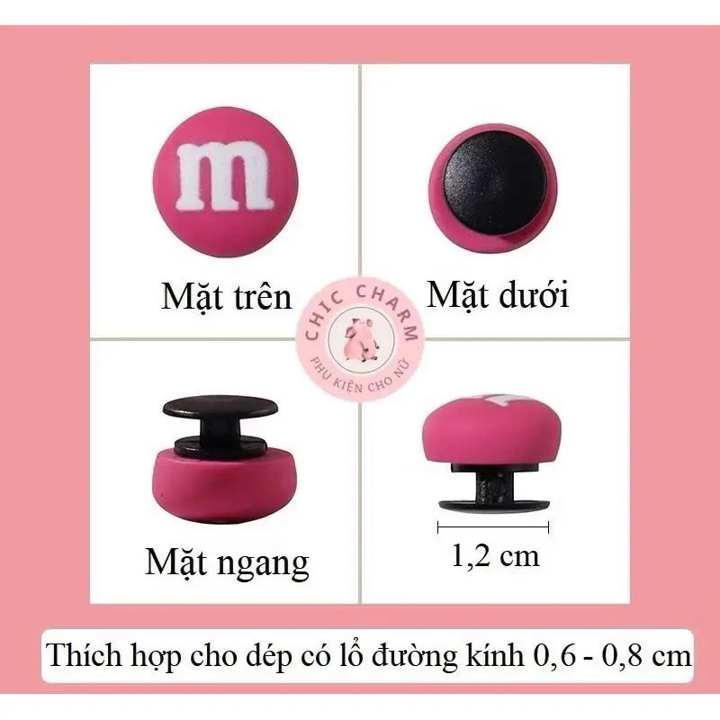 Set 12 Charm Sticker Gắn Dép Cross, Dép Sục 7