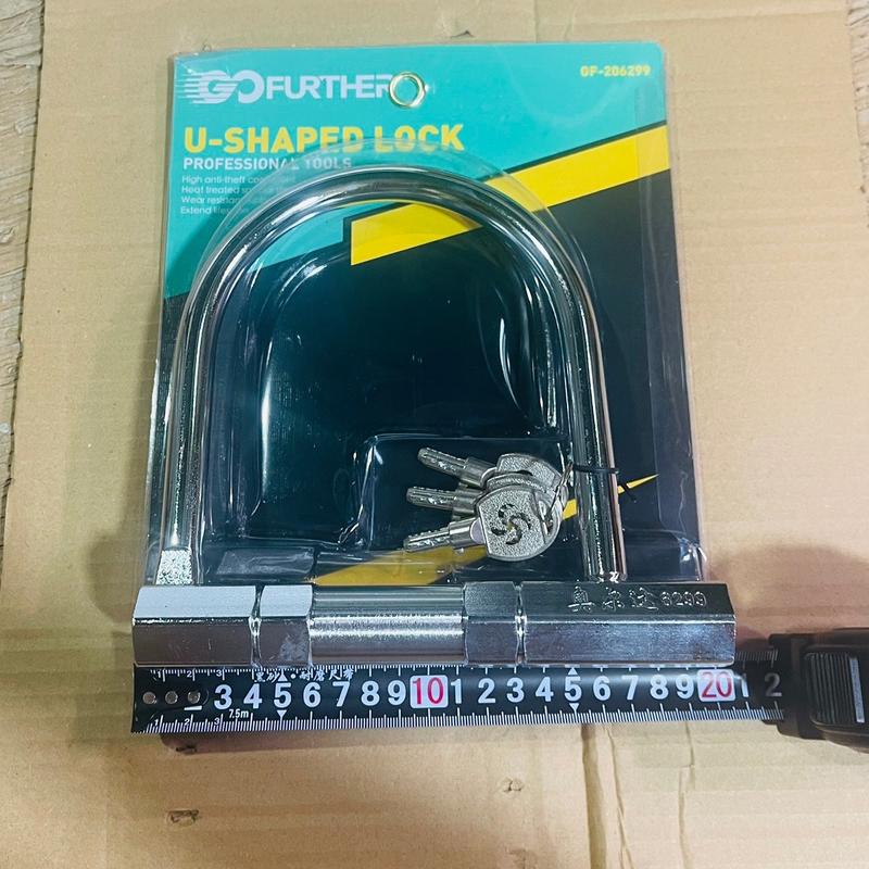 Khoá U inox cỡ to 3 chìa Chống Trộm cho xe máy xe đạp không han rỉ