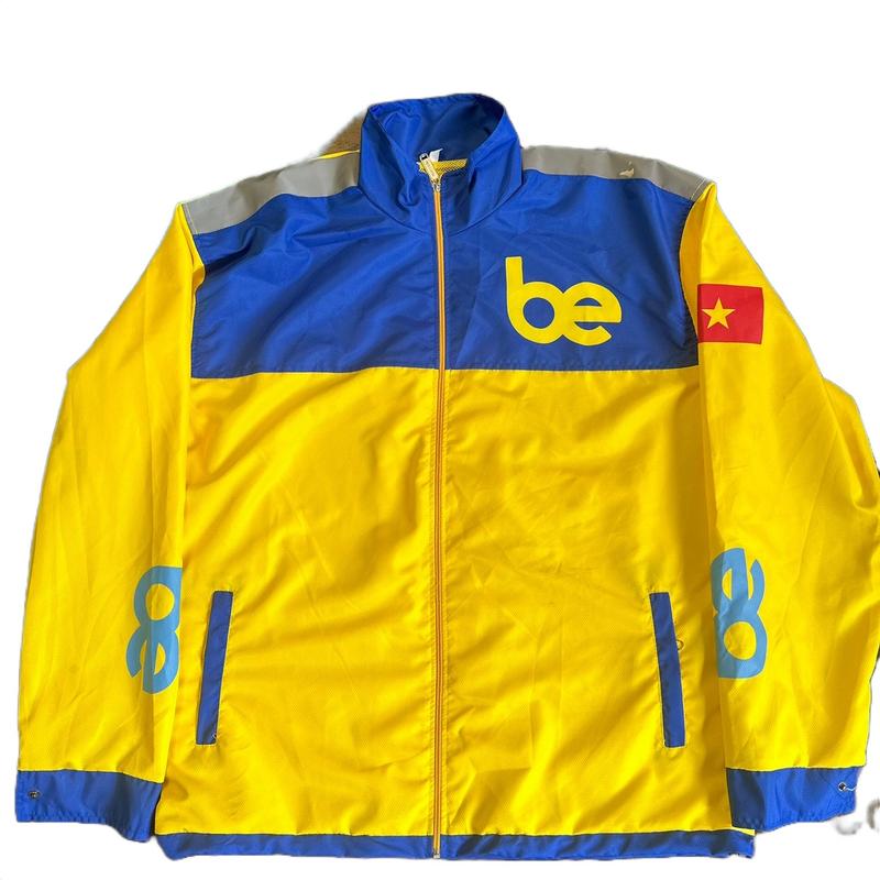 Áo khoác Be không mũ ,tay cúc bấm. Nam Menswear Jean Jacket