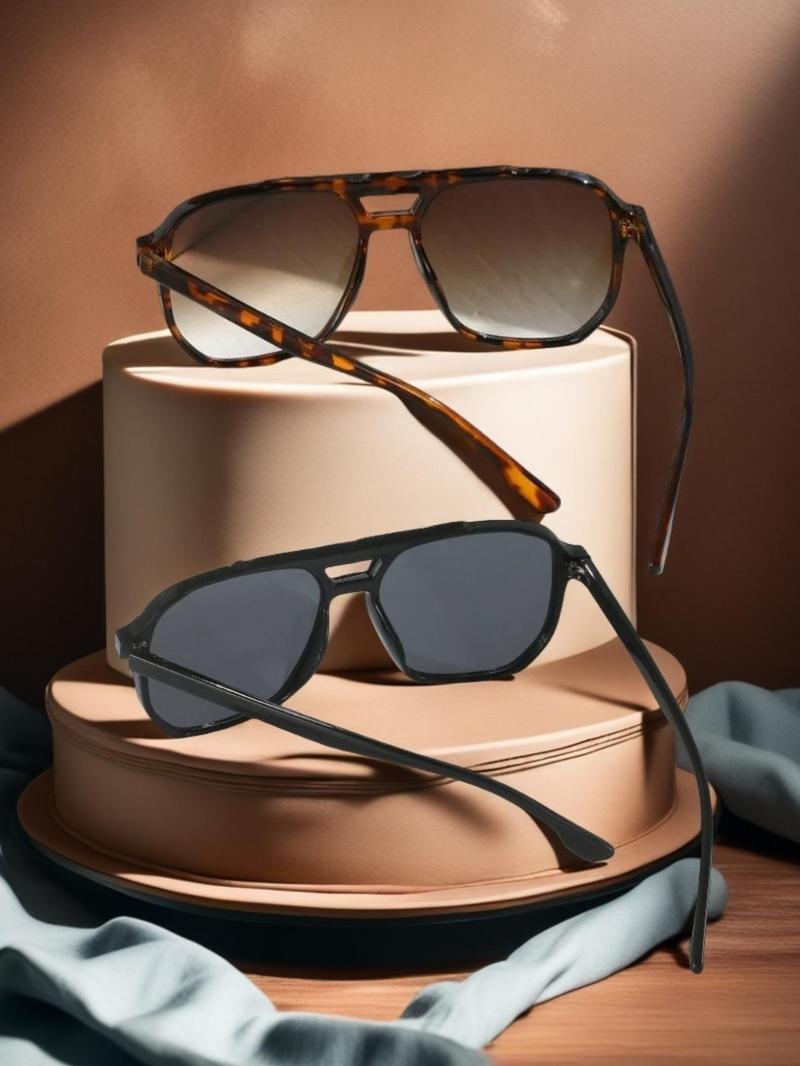 Product Introduction of Unisex Fashionable Tortoiseshell Print Sunglasses, Trendy Casual Sunglasses for Everyday Use, Fashion Accessories for Outdoor Activities 2