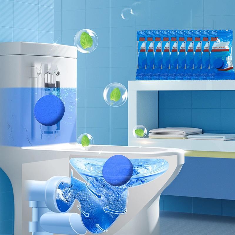 Product Introduction of Portable Automatic Toilet Cleaning Tablets, 10pcs/set Toilet Cleaning Bubble, Long-lasting Freshness, No Harsh Odor, Toilet Cleaning Supplies 0