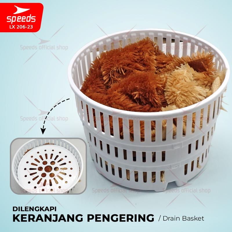 SPEEDS Mesin Cuci Portabel Mesin Pengering Air Kecil Mini Washing Machine Dinamo Mesin Pencuci Pakaian 206-23 6