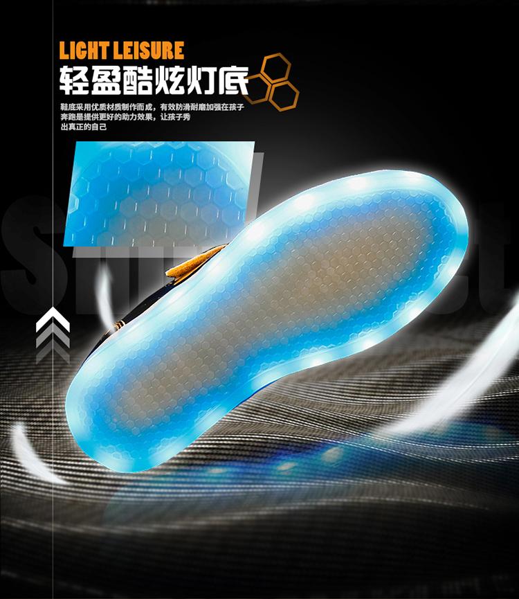 Product Introduction of JINTOHO High Quality Fashion Kids Led Shoes Fashion Waterproof Leather Sneakers Boys Girls Sport Light Shoes 20