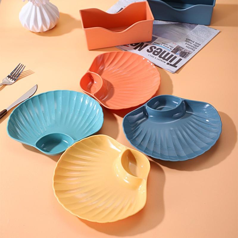 Đĩa nhựa đựng thức ăn hình vỏ sò – đĩa nhựa vỏ sò độc lạ