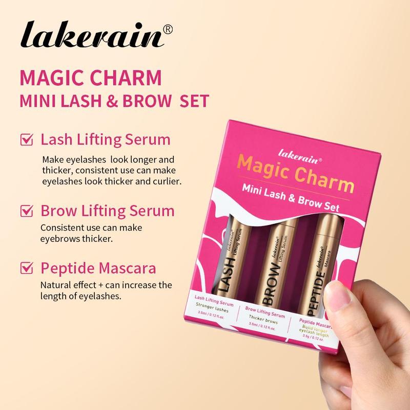 Product Introduction of Eyebrow & Eyelash Cosmetic Set, Brow Lash Hydrating Lifting Serum & Waterproof Long-lasting Mascara, Natural Lengthening Effect, Makeup 3