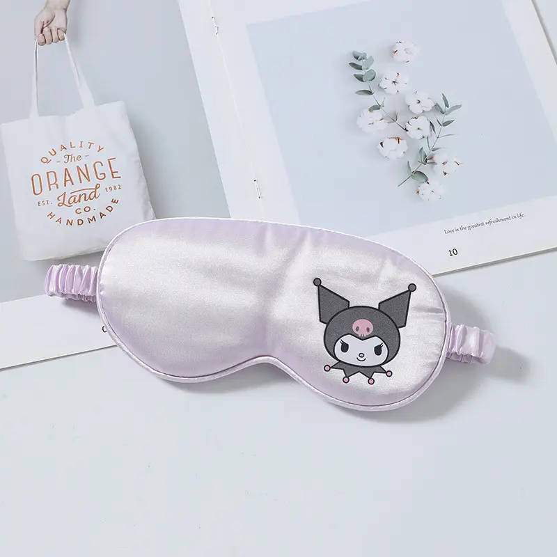Kính Mắt Vải Lụa, Thiết Kế Hoạt Hình My Melody Dễ Thương, Mềm Mại Và Nhẹ, Chặn Ánh Sáng, Dây Đeo Ngủ, Mặt Nạ Mắt, Món Quà Lý Tưởng Cho Bé Gái Women Bịt Mắt 2