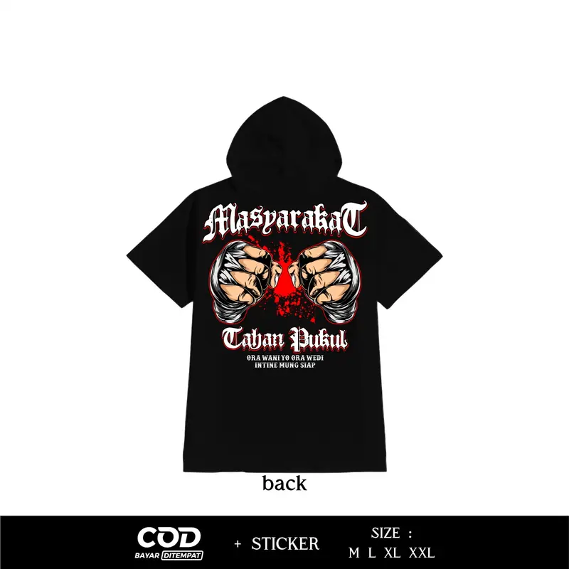 TS Hoodie Netral Masyarakat Tahan Pukul Ora Wani Yo Ora Wedi Intine Mung Siap Sablon DTF Desain Terbaru by Inzavibe 1