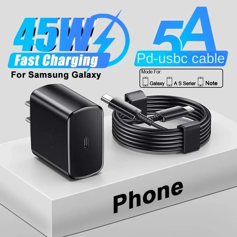 Sạc siêu nhanh 45W thích hợp cho cáp dữ liệu Type-C cắm flash Samsung S23ultra s22/s21/s24 Phone Phụ Kiện ซี  ซัมซุง