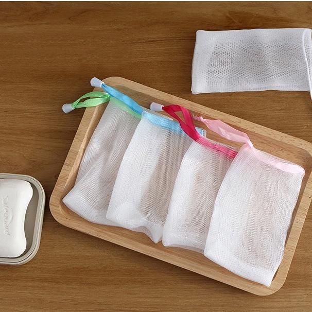 Product Introduction of Combo 5 Túi Lưới Đựng Xà Phòng Tạo Bọt Tiện Lợi  - Bao Lưới Tạo Bọt Xà Phòng 31