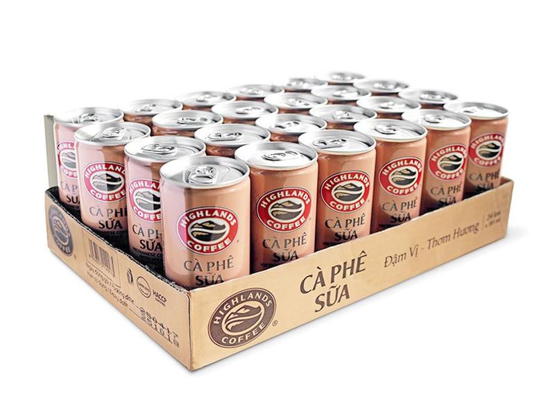 Thùng 24 lon cà phê sữa Highlands 235ml/ 185ml