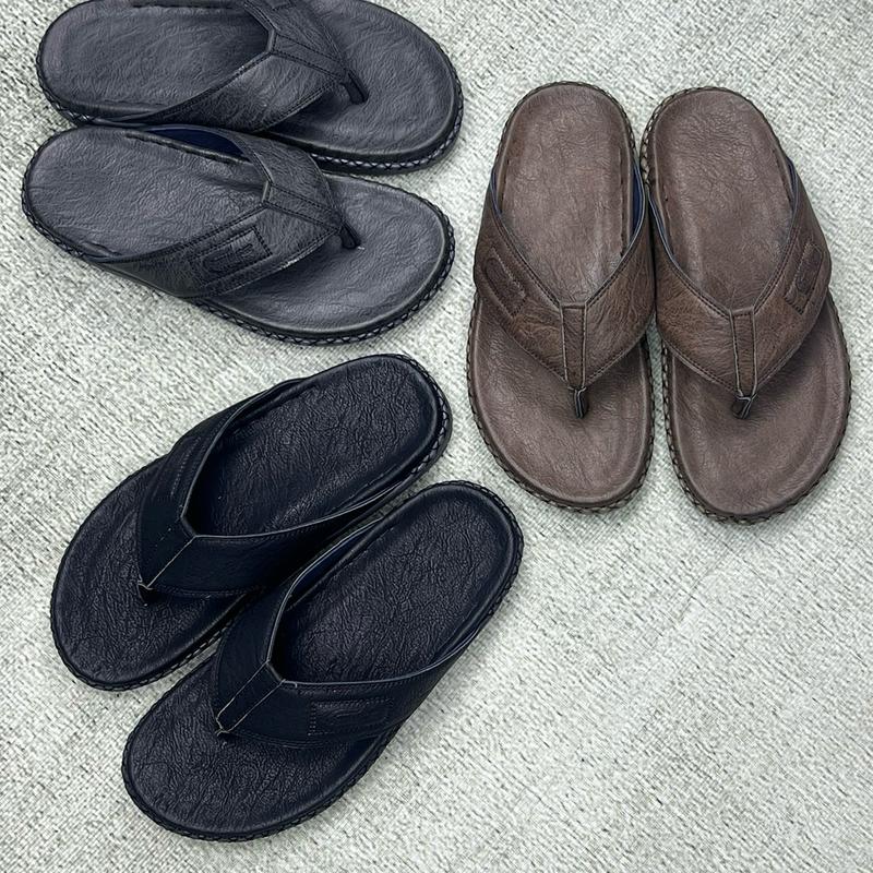 Ms18 dép kẹp tăng chiều cao da sần nhúm Cao Su DéP Đế Bằng Nam Sandal Quai Hậu bbt Len Đồng Len Đồng dep