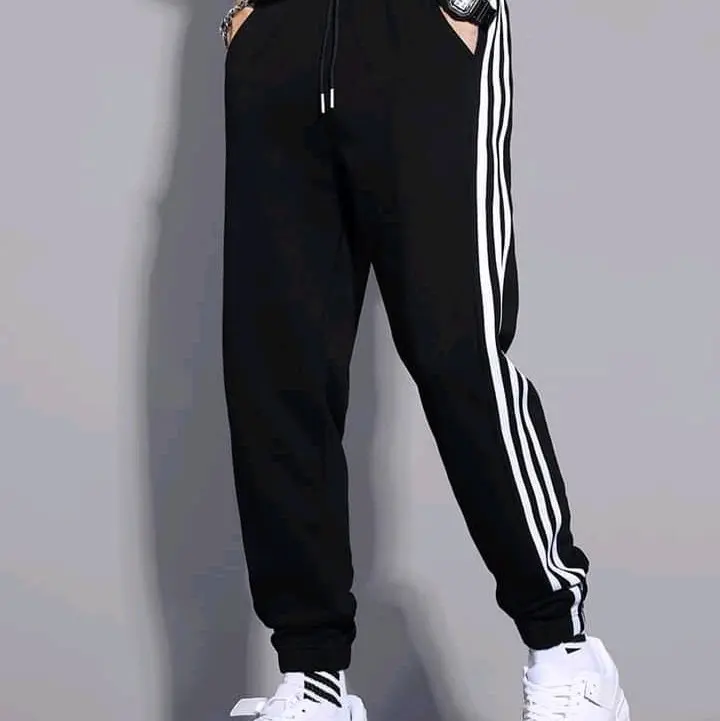 Quần Jogger Nam Nữ Thể Thao 3 Sọc Ống Thun Bó Chất Vải Thun Poly Phong Cách Sport Tập Thể Dục Gym Tập Gym - Size Đa Dạng 1