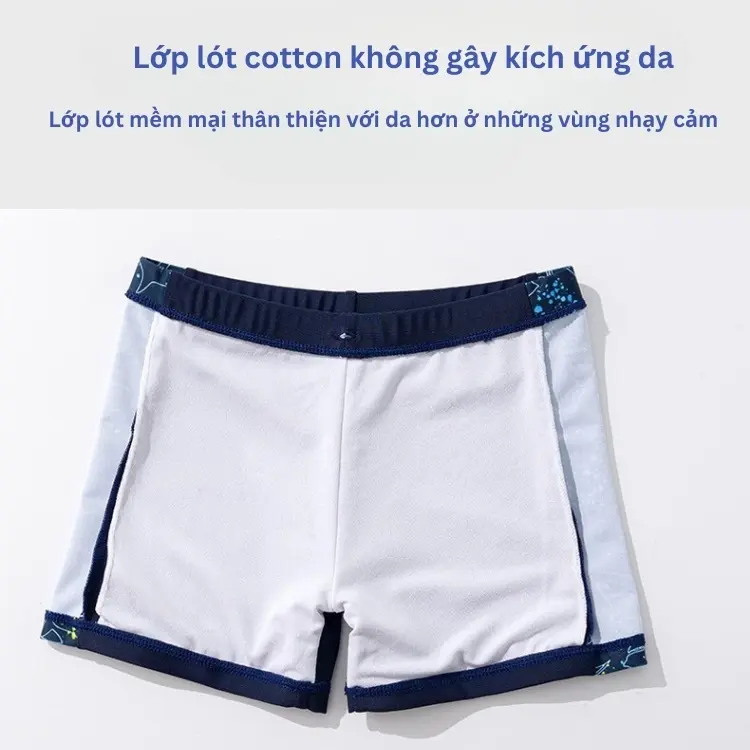 Đồ bơi bé trai họa tiết cá mập kiểu dáng thể thao hàng chính hãng YUKE mẫu mới 2023 cho bé tới 45kg 8