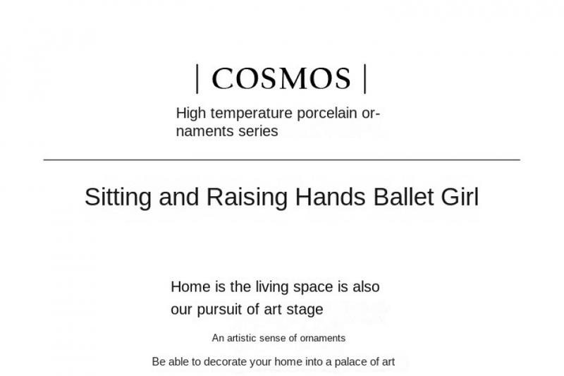 Product Introduction of Retro European-Style High Temperature Porcelain Home Decoration Ballet Girl Sitting Position Raise Hand 1