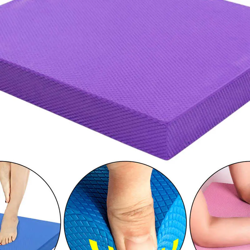 Pad Senaman, Buih Pad Lembut, Tebal, Pad Imbangan, Papan Yoga Hijau Hitam Fitness Tikar labubu  lazy