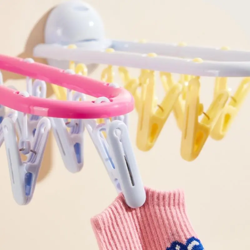 Foldable Clothes Drying Rack, 1 Count Multifunctional Socks Drying Rack, Clothes Hanger for Bathroom, Laundry Room, Bedroom, Home Supplies 3