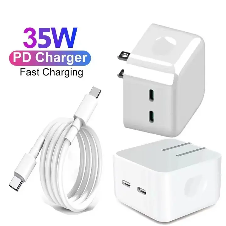 Bộ sạc nhanh 35W 2 cổng PD hỗ trợ sạc nhanh các dòng máy Android IOS 0