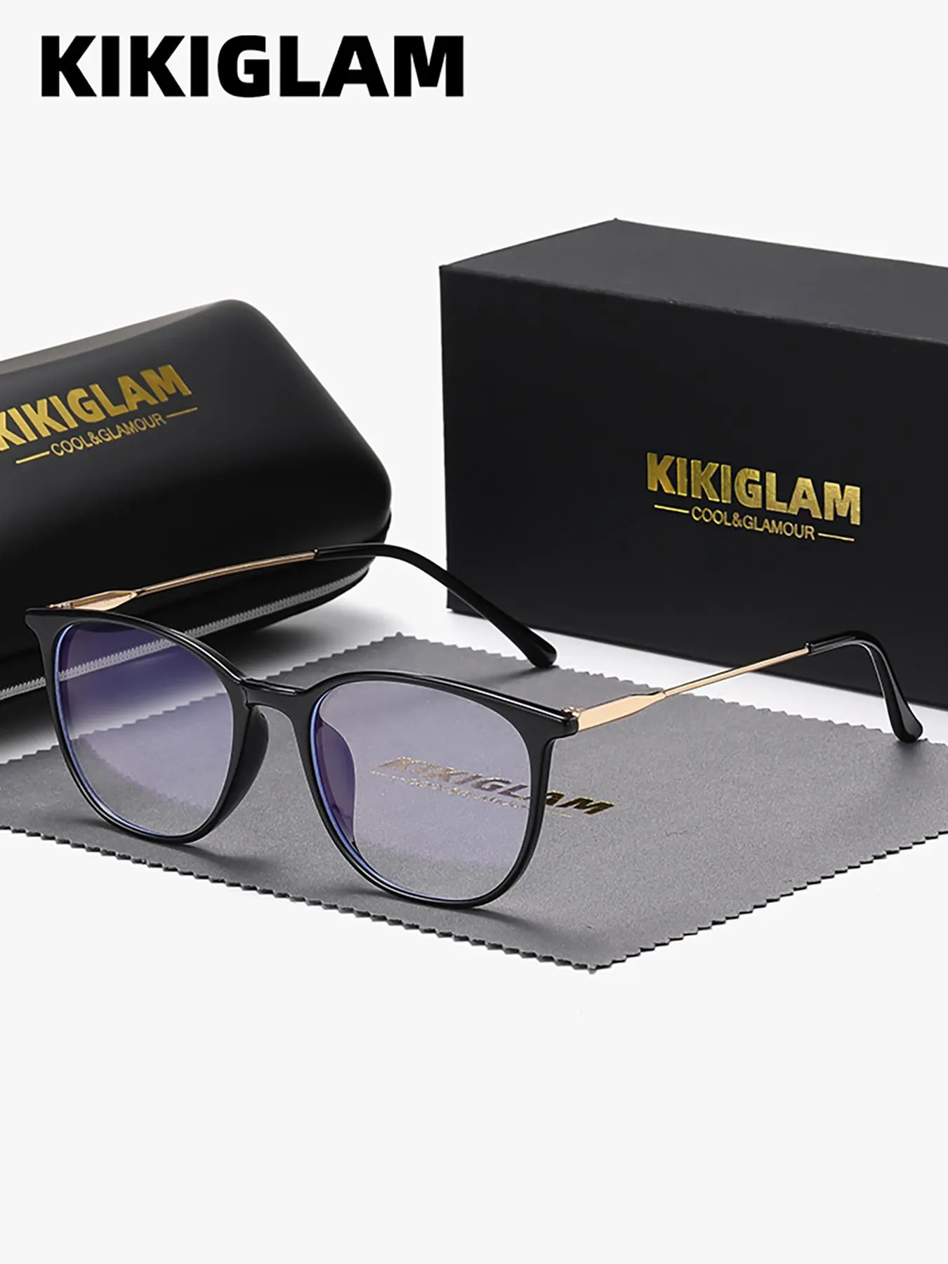 Unisex Elegant Full Frame Eyeglasses, Trendy Lightweight Eyeglasses for Everyday Use, Fashion Accessories for Outdoor Activities