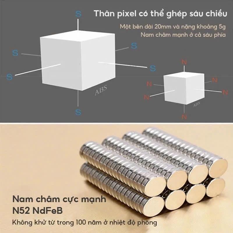 Bộ đồ chơi xếp gạch Khối Nam Châm Minecraft DIY khối xây dựng- đồ chơi giáo dục trẻ em 5