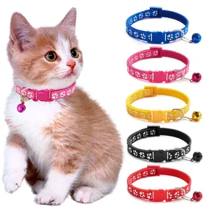 BISA COD K5514 Kalung Step Kaki Hewan / Tali Leher Anjing Motif Tapak Kaki Adjustable