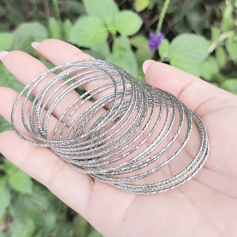 Mua 5 Tặng 1 Vòng Ximen Kim Cương Vòng Nong Chất Liệu Inox Cao Cấp Bộ 7 Chiếc 1,5 Li Không Ra Ten Không Rỉ Sét Không Phai Màu - Trang Sức Phụ Kiện