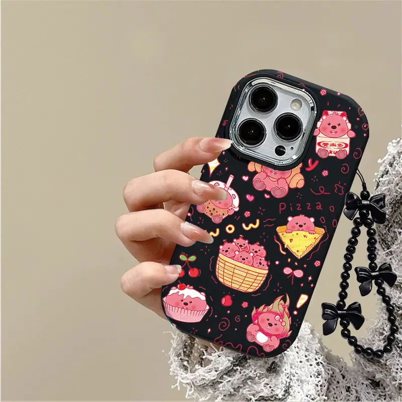 Casing untuk hp OPPO A3X A60 A38 A78 A18 A16 A17 A17K A57 A58 A15 A16K A54 A12 A5S A7 A94 A3S A53 A31 A52 A74 A95 A55 F9 A9 A16S A54S Pizza Ruby and versionCase 7