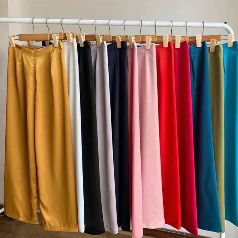 Quần lụa Tây thi đủ màu quần áo dài có giãn Women Nữ