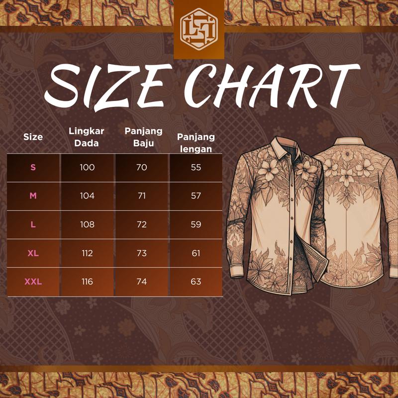 Motif Aji Saka Batik Kemeja Slimfit - Batik Solo King Kemeja Pria BSK-02 Cowok Pendek Panjang Katun 5