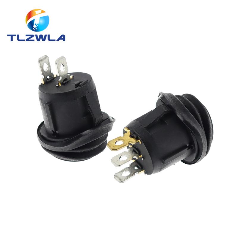 Product Introduction of 1PCS On Off Waterproof Vehicle Boat Switch Round Switch SPST 3Pin Rocker Switch 6A 10A 250V 125V AC LED 6