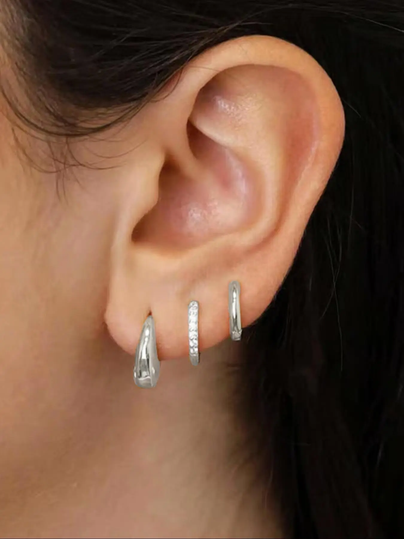 Women's Elegant Minimalist Hoop Earrings, Exquisite Trendy Hoop Earrings, Fashionable Jewelry for Women & Girls for Daily & Party Decor