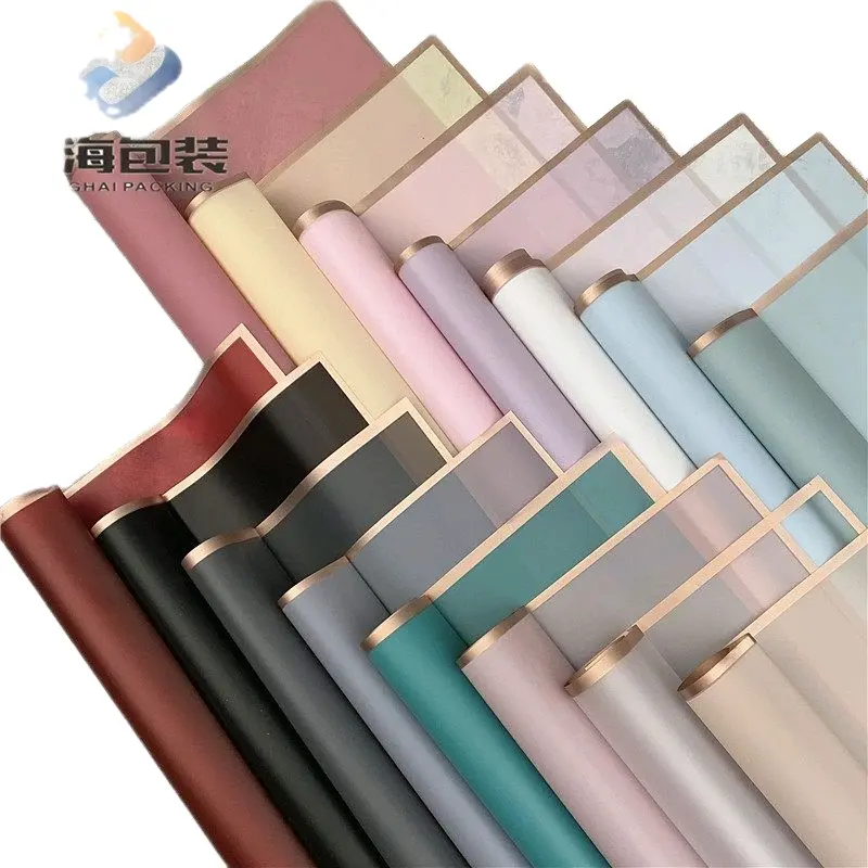 phim thạch giấy gói hoa giấy gói hoa không thấm nước bó hoa hồng chất liệu đóng gói giấy hàn quốc giấy mờ