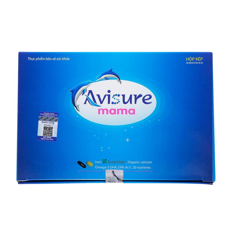 Avisure Mama bổ sung Sắt, Acid Folic, DHA cho bà bầu Vitamin tổng hợp tối ưu hộp 60 viên