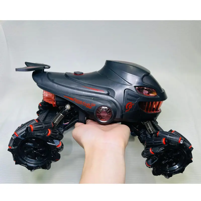 Xe Địa Hình Điều Khiển Từ Xa Cá Mập Bay Gầm Cao Có Phun Khói, Xoay 360 Độ, Dùng Pin Sạc Toy Đồ Chơi Xe Đua Xe Đua 5