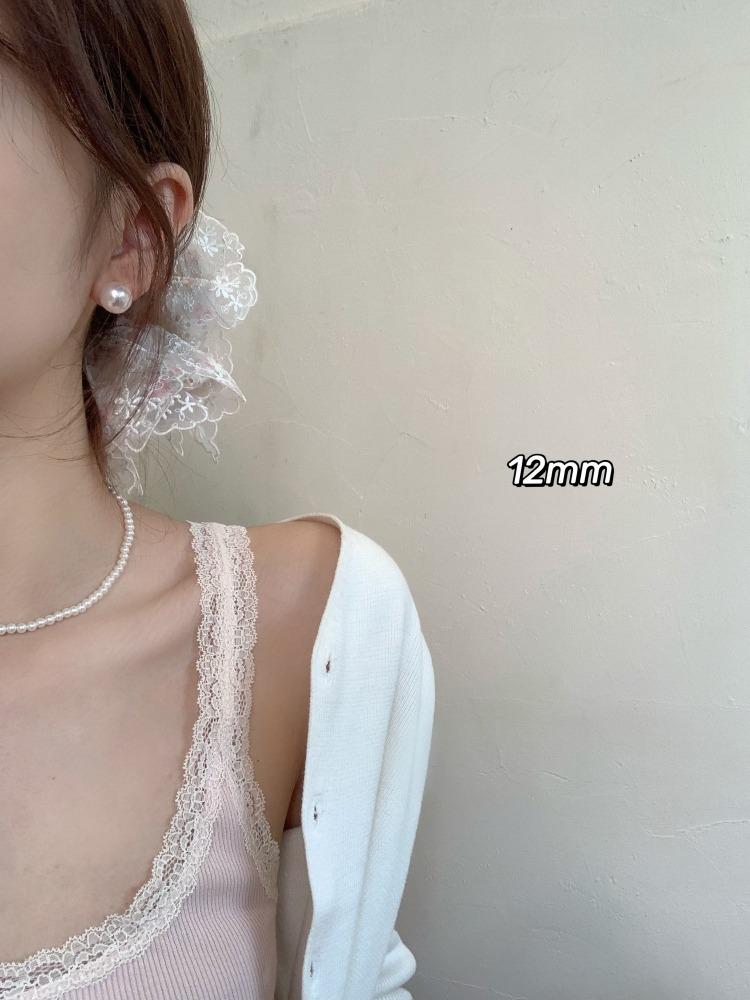 Product Introduction of Shijia Pearl Stud Earrings 2024 New Popular High-Grade Earrings 925 Silver Pin Earrings Female Light Luxury Temperament Ear Clip 10