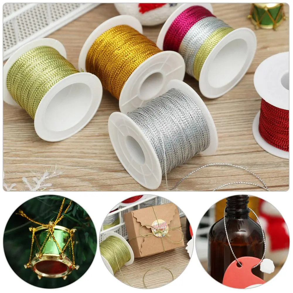 Dây buộc hộp quà, Dây kim loại, Dây gói, Ruy băng Dây kim tuyến, Dây thẻ Rỗng 20 / 100 mét, Thích hợp để trang trí, Lý Tưởng cho Giáng sinh