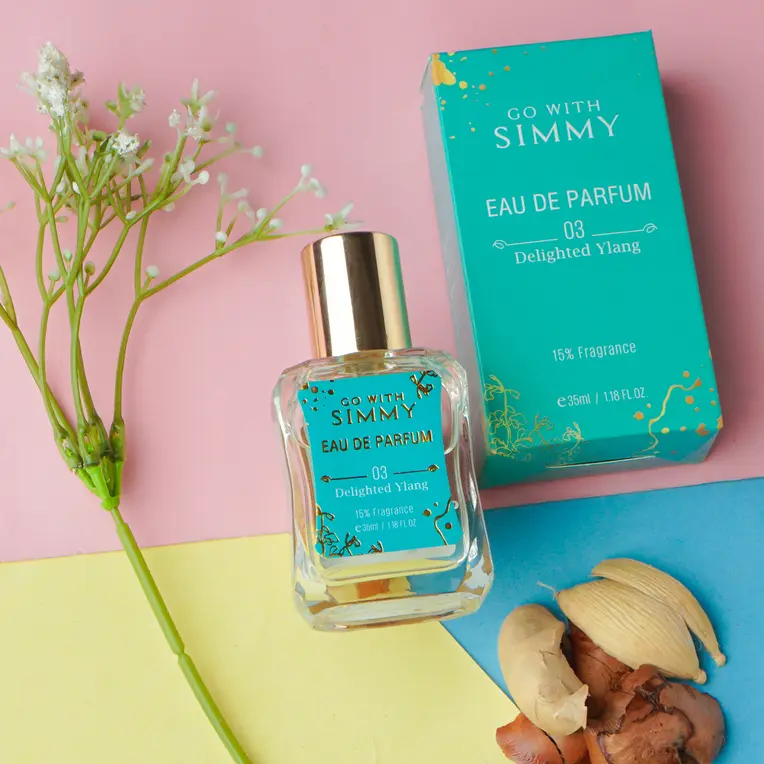 GO WITH SIMMY Eau De Parfum 03 Delighted Ylang 35ml Parfum Pria/Wanita Wangi Tahan Lama Parfum 15% Fragrance 7