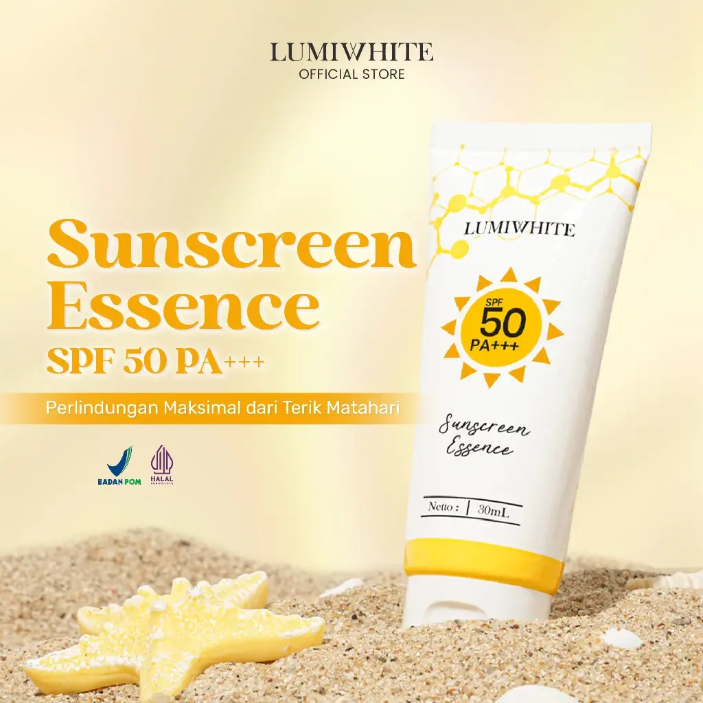 [Promo] LUMIWHITE - Sunscreen Essence SPF 50 PA+++ - 30ml | Melindungi dari sinar matahari UVA UVB bsa