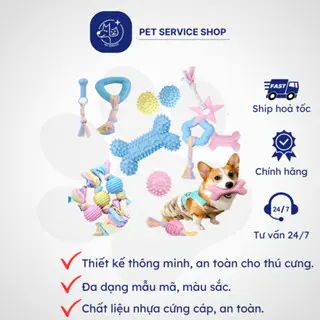 Đồ chơi xương gặm cho chó mèo cao cấp, làm sạch răng và giảm stress PET SERVICE