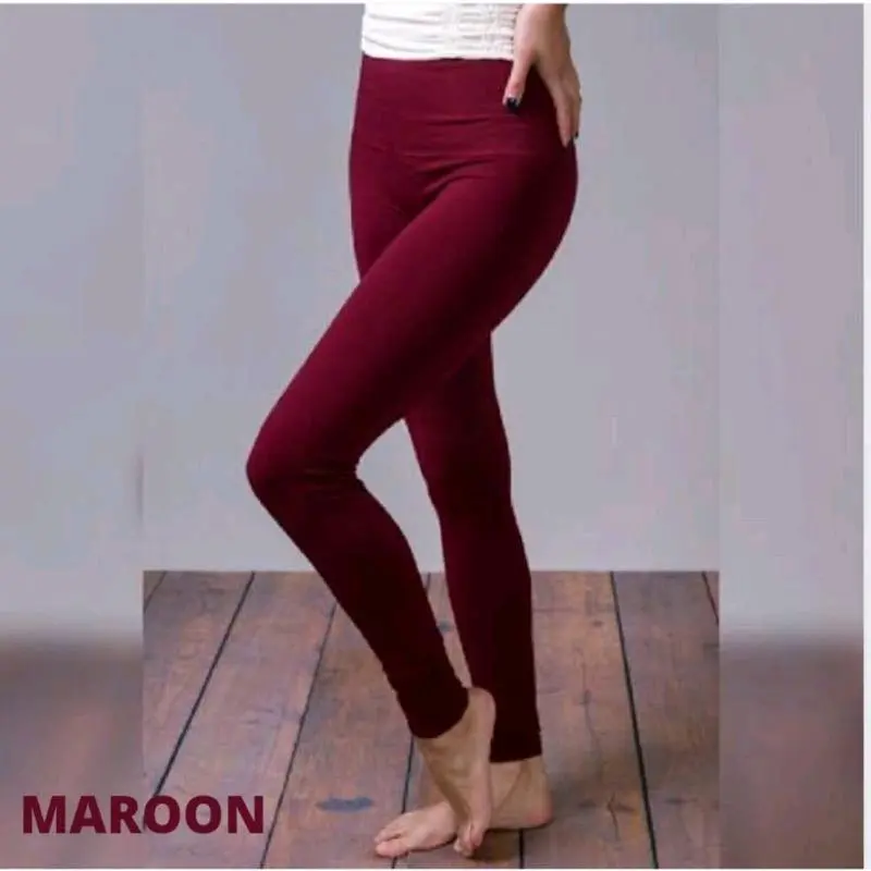 Legging Panjang Bahan Spandex Licin Premium/ Leging Polos/ Rekomendasi Legging wanita/ Legging olahraga Dewasa Celana Dalaman Lembut Standar Nyaman Tebal Fit Basic Legging Panjang anggun regular daily regular Hitam zumba Cewek 2