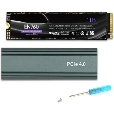 EN760 SSD 1TB PCIe Gen4x4 NVMe M.2 2280 EDILOCA EN760 SSD PCIe 4.0 M.2