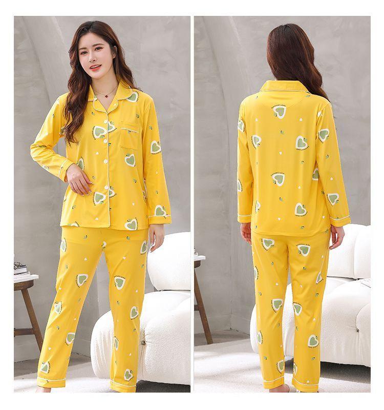 Product Introduction of Bộ Đồ Ngủ, Cao Cấp, Dành Cho Nữ, Mùa Xuân Và Mùa Thu, Dài Tay, Bộ Đồ Cardigan, Phong Cách Hàn Quốc, Thiết Kế Ngọt Ngào, Ngoại Cỡ, Thích Hợp Cho Mùa Thu Và Mùa Đông, Đồ Mặc Nhà 2