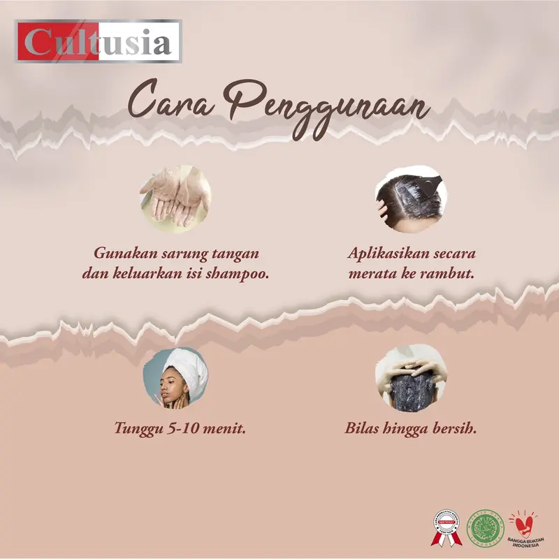 Cultusia Shampoo Penghilang Uban Original BPOM Argan Black 6