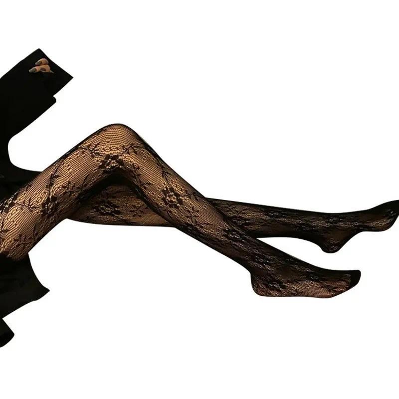 Product Introduction of Tất lưới, phong cách Gothic Lolita, quần tất lưới cho phụ nữ, quần tất lưới, quần tất Y2k, với quần legging họa tiết hoa, đồ lót gợi cảm 25