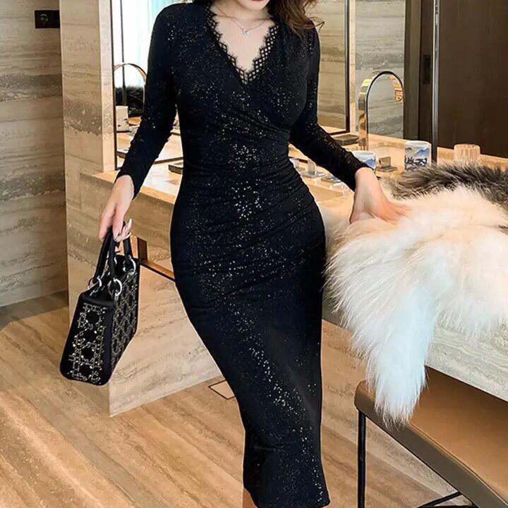   Na Na Shop  B8 Váy Đầm kim sa đầy quyến rũ dự tiệc sang chảnh - Váy Đầm dự tiệc 